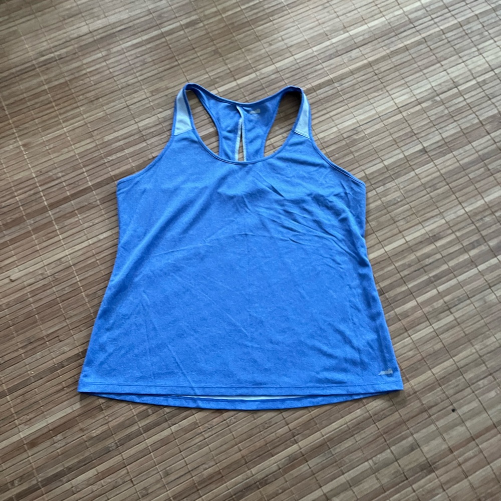 Avia XXL Racer Back Tank Top Blue/White